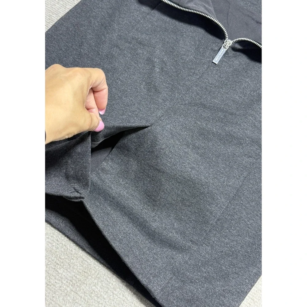 Michael Kors Skirt Womens 6 Charcoal Grey Pencil‎ Stretch Zipper Pockets Career
